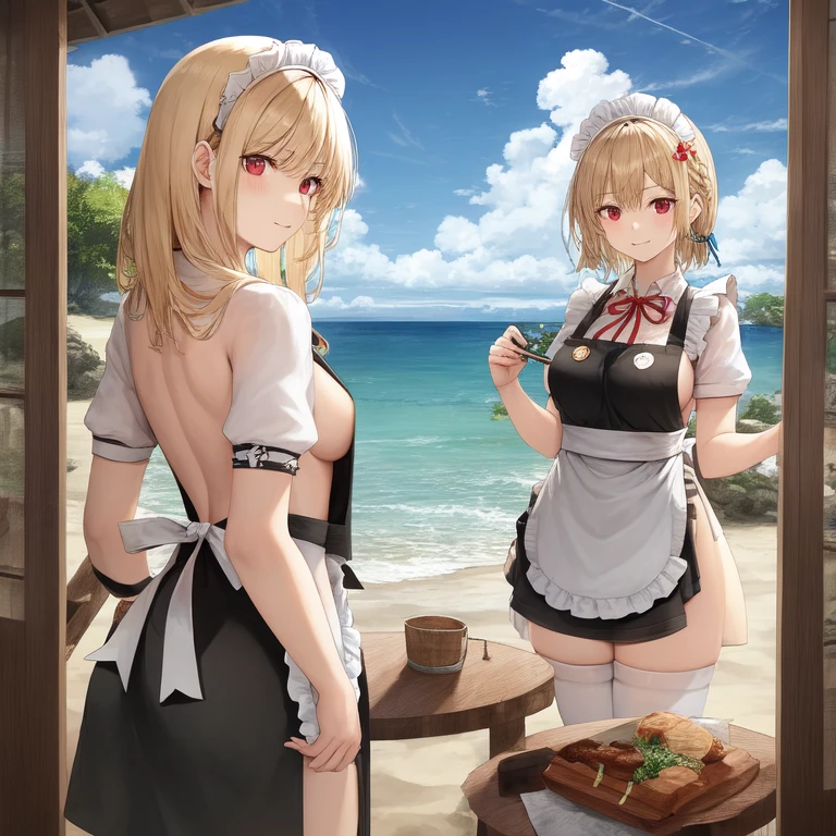 [Holara] Wavy hair From behind Masterpiece Naked apron [Illustration]